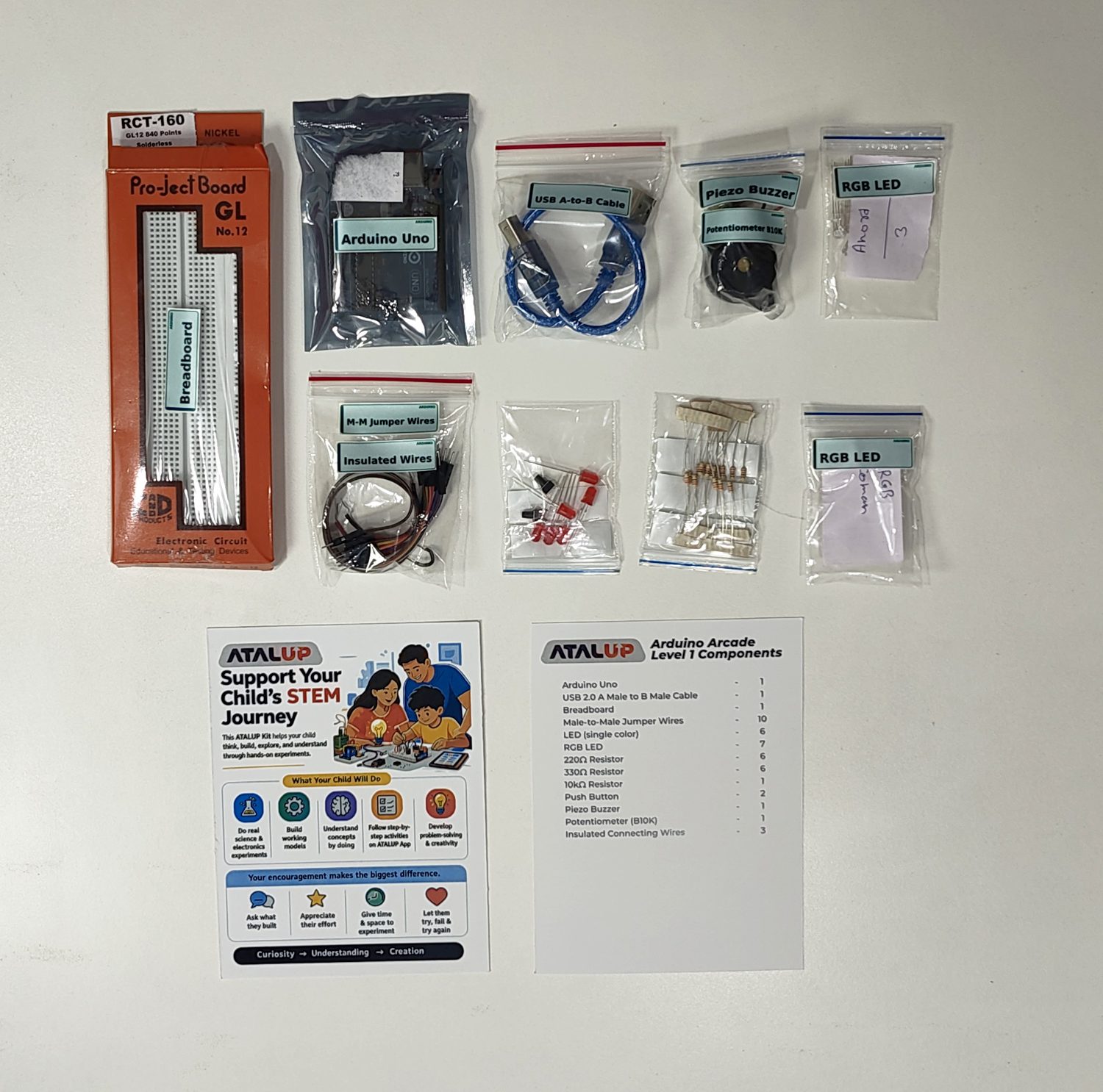 Arduino Arcade activities and components
