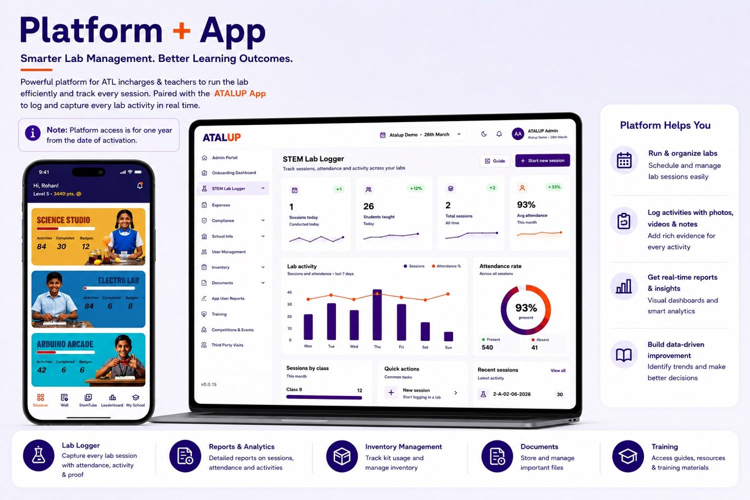 ATALUP Platform + App package and pricing