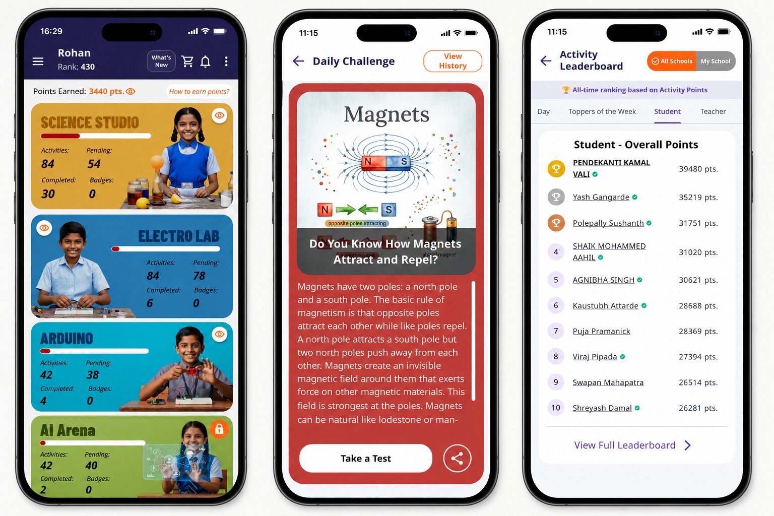 ATALUP mobile app: daily challenge, learning series and leaderboard