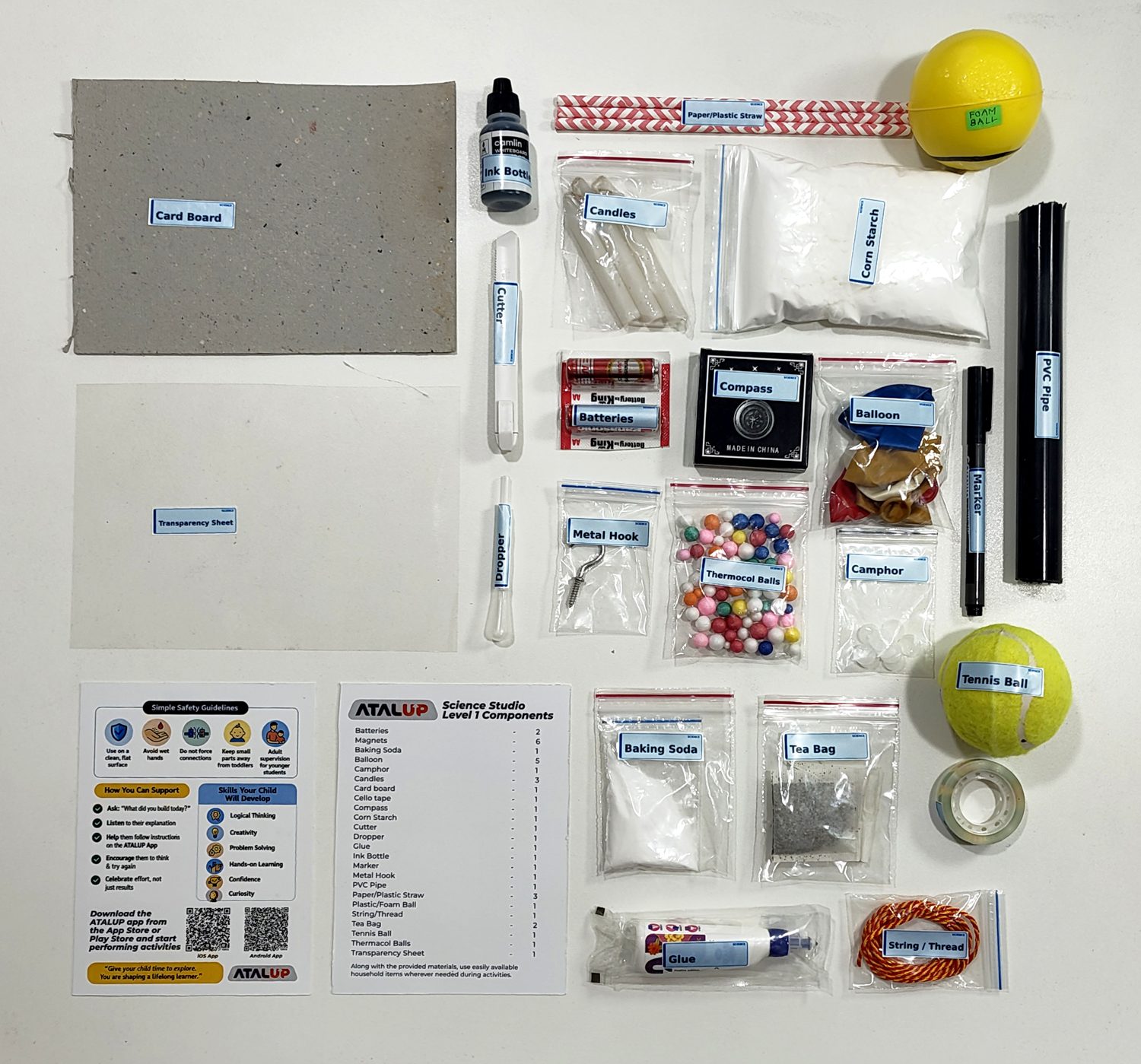 Science Studio activities and components